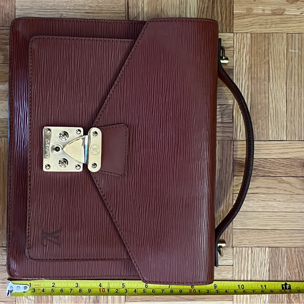 Louis Vuitton Chestnut Epi Leather Top Handle Satchel - Picture 13 of 17